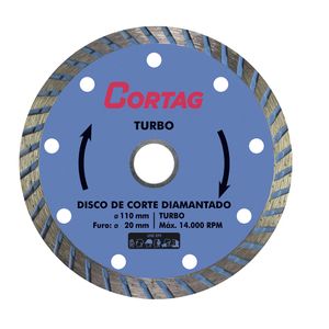 Disco de Corte Diamantado Turbo 110mm Cortag