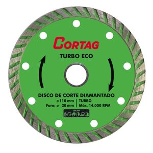 Disco de Corte Diamantado Turbo Eco Cortag
