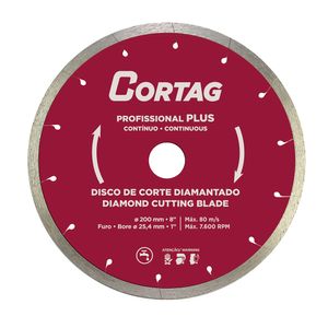 Disco de Corte Diamantado Profissional Plus 200mm Cortag