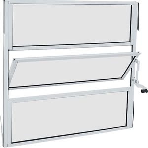 Janela Basculante Alumínio Alumifit VMB 60X60X1,35 Branco Sasazaki