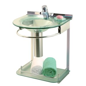 Conjunto C/ Lavabo Cris-Mold 50cm Incolor CrisMetal