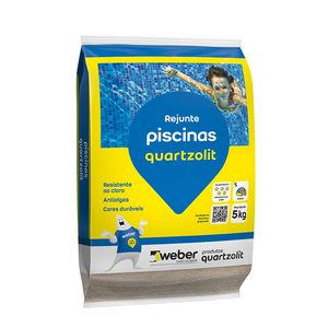Rejunte Para Piscina Azul Celeste Weber Color 5kg Quartzolit
