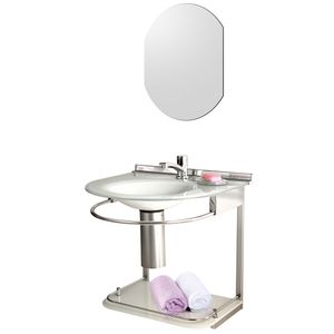 Conjunto C/ Lavabo Cris-Mold 50cm Branco CrisMetal