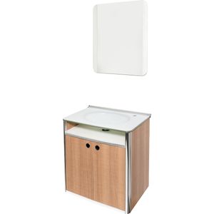 Conjunto Cris-Classic C/ Gabinete Amadeirado 62,5cm CrisMetal