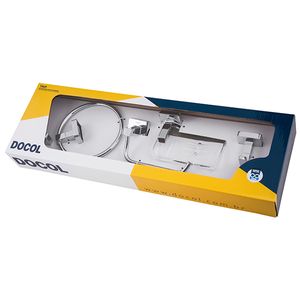 Kit de Acessórios 5 Peças Trip Cromado Docol