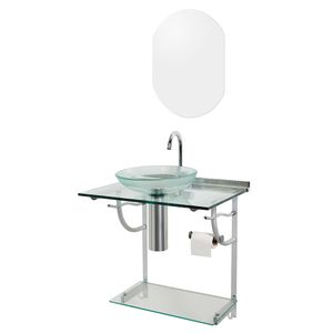 Conjunto C/ Lavabo Cris-Space 62,5x44cm CrisMetal