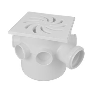 Caixa Sifonada Quadrada C/ 3 Entradas 150x150x50 Amanco