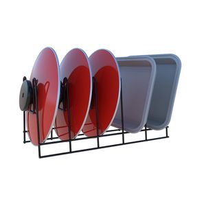 Suporte Para Tampas Formas e Travessas Elegance Preto Dicarlo