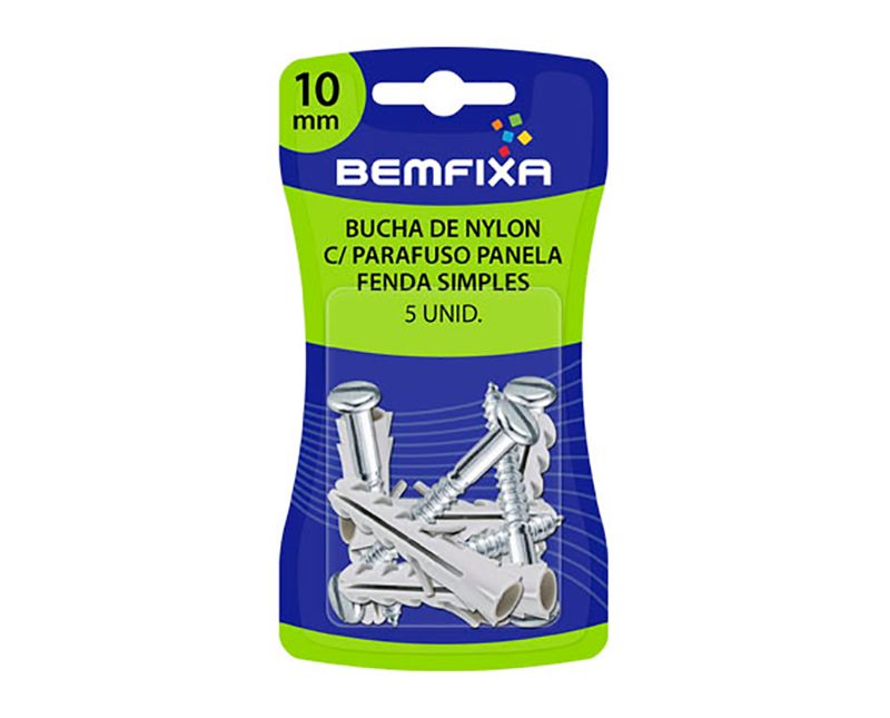Parafuso-Cabeca-Panela-Fenda-Simples-Com-Bucha-de-Nylon-5mm-Bemfixa