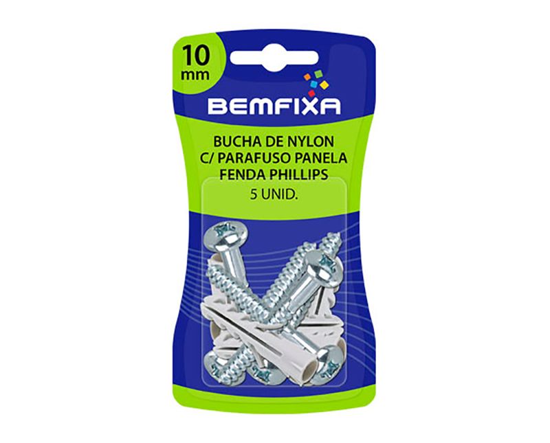 Parafuso-Cabeca-Panela-Fenda-Phillips-Com-Bucha-de-Nylon-6mm-Bemfixa