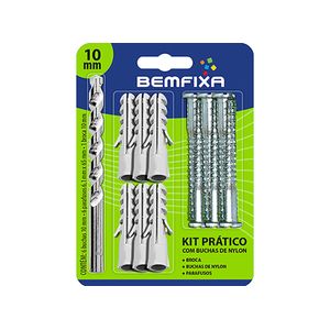 Kit Prático Com Parafuso Bucha e Broca 6mm Bemfixa