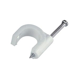 Fixador Para Cabo Coaxial 6mm Branco Bemfixa