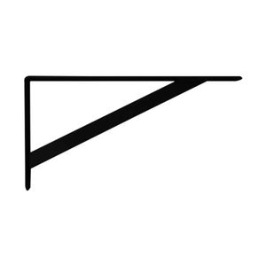 Suporte Simples Mão Francesa Para Prateleira 30cm Preto Bemfixa