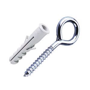 Bucha de Nylon 6mm Com Anel e Pitão Zincado 3,4x60 Bemfixa