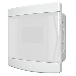 Quadro de Distribuição Para Embutir 3/4 Disjuntores Branco/Transparente Tigre