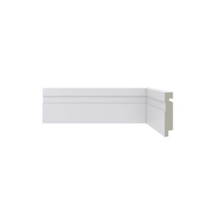 Rodapé 16mmx70mmx2,4m Moderna Branco Santa Luzia