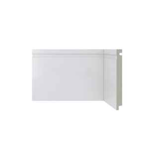 Rodapé 16mmx150mmx2,4m Moderna Branco Santa Luzia