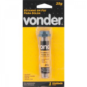 Estanho Em Fio 1,0MM 63X37 25G Vonder