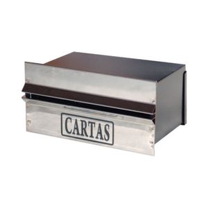 Caixa De Correio Popular Para Muro 20x23x11cm Inox/Preto Ouro De Minas