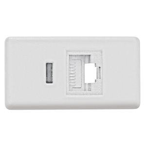 Módulo Tomada De Telefone RJ 11 Branco Tramontina
