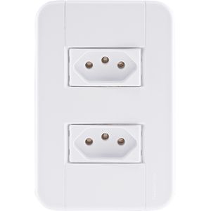 Conjunto 2 Tomadas Tablet 4x2 2P+T 10A 250V Branco Tramontina