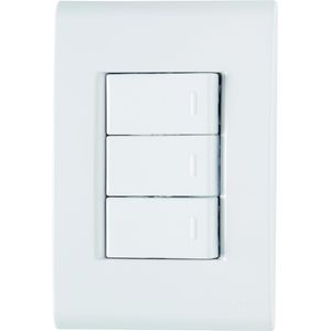 Conjunto 3 Interruptores Simples Liz 4X2 10A 250V Branco Tramontina