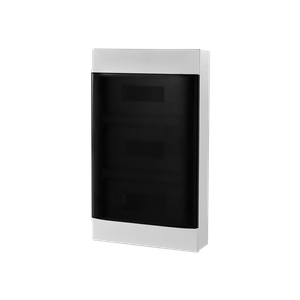 Quadro Disjuntor Sobrepor 36DIN Sem Barramento Branco/Transparente Pial
