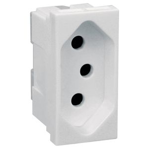 Módulo Tomada Pinos 4mm 10A Branco Pial