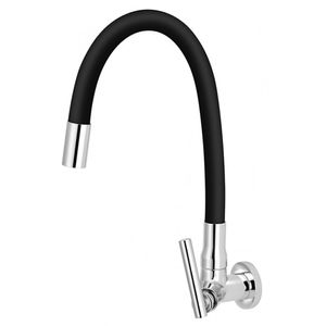 Torneira de Parede Para Cozinha Bica Móvel C-61 Preta Esteves