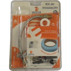 Kit De Instalaçao Para Vaso Sanitário e Caixa Acoplada Com Engate Flexível Cromado Esteves