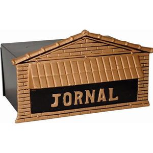 Caixa de Correio Jornal Para Muro 25x36x16 Ouro/Preto Ouro de Minas