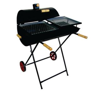 Churrasqueira Mega Grill Mista Com Grelha Preto Ouro De Minas