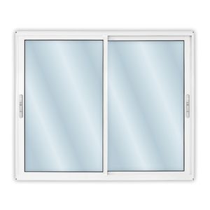 Janela de Correr Alumínio Sólida 2F Móveis 100X150CM Branco MGM