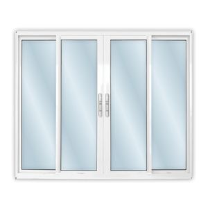 Janela de Correr Alumínio Sólida 4F 100X120CM Branco MGM