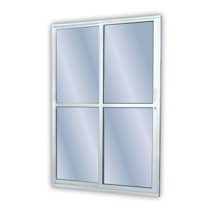 Porta de Correr Alumínio Sólida 2F 1 Fixa D210X160CM Branco MGM