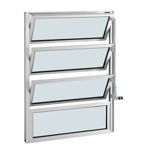 Janela Basculante Alumínio Alumifort VMB 80X80X3,3CM Branco Sasazaki
