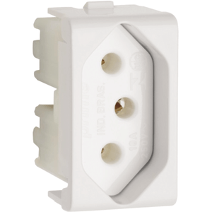 Módulo Tomada 2P+T 10A 250V Lunare Branco Polar Schneider