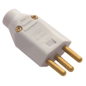 Plugue Bipolar Com Aterramento 2P+T Móvel Junção Macho 20A 250V Cinza Fame