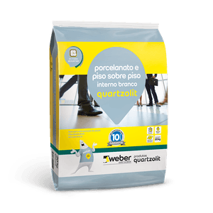 Argamassa Interno Branco Para Porcelanato e Piso sobre Piso 20kg Quartzolit