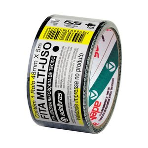 Fita Adesiva Multiuso Preta Silver Tape 48x5 Adelbras
