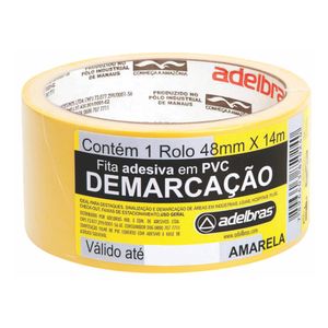 Fita Adesiva Demarcação Amarela 48x14 Adelbras