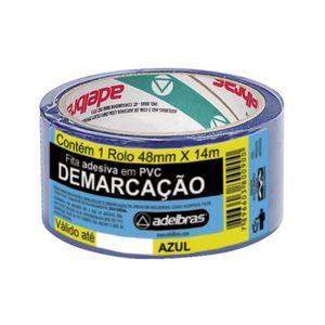 Fita Adesiva Demarcação Azul 48x14 Adelbras