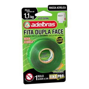 Fita Adesiva Dupla-Face Massa Acrílica 24x2 Adelbras