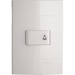 Conjunto Pulsador Campainha 10A Lunare Branco Polar Schneider