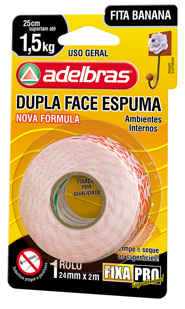 Chatuba  Fita Adesiva Dupla-Face Espuma 19x2 Adelbras