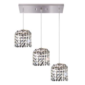 Pendente Milano 3 Luzes Transparente Bronzearte