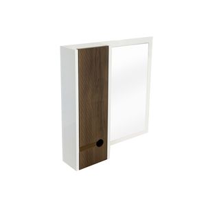 Armário Ideally 56x12,5x58cm Branco/Ipê Sicmol