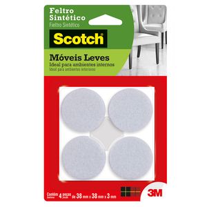 Feltro Sintético Branco Redondo GG Scotch 3M