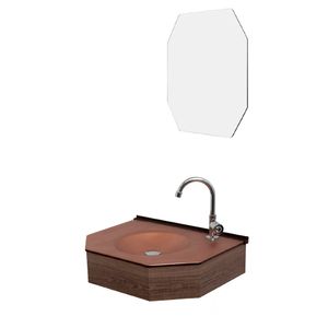 Conjunto C/ Lavabo Cris-Decor Bronze 55cm CrisMetal