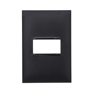 Placa 1 Posto Pial Plus+ 4X2 Preta Pial